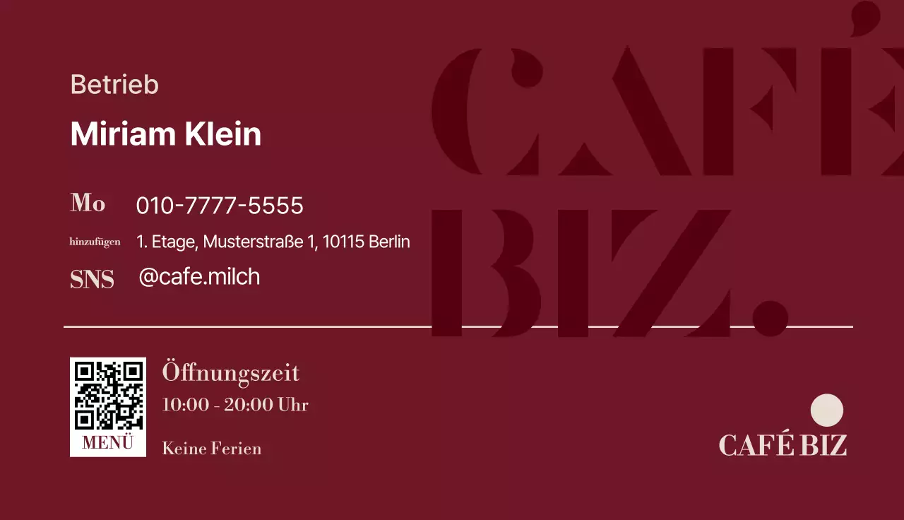 Wein Modern Cafe Promotion