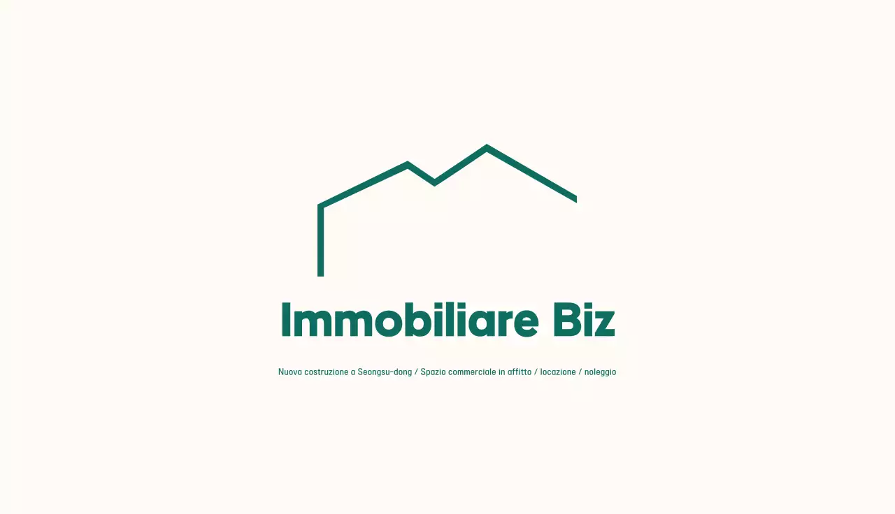 Logo immobiliare semplice alla menta