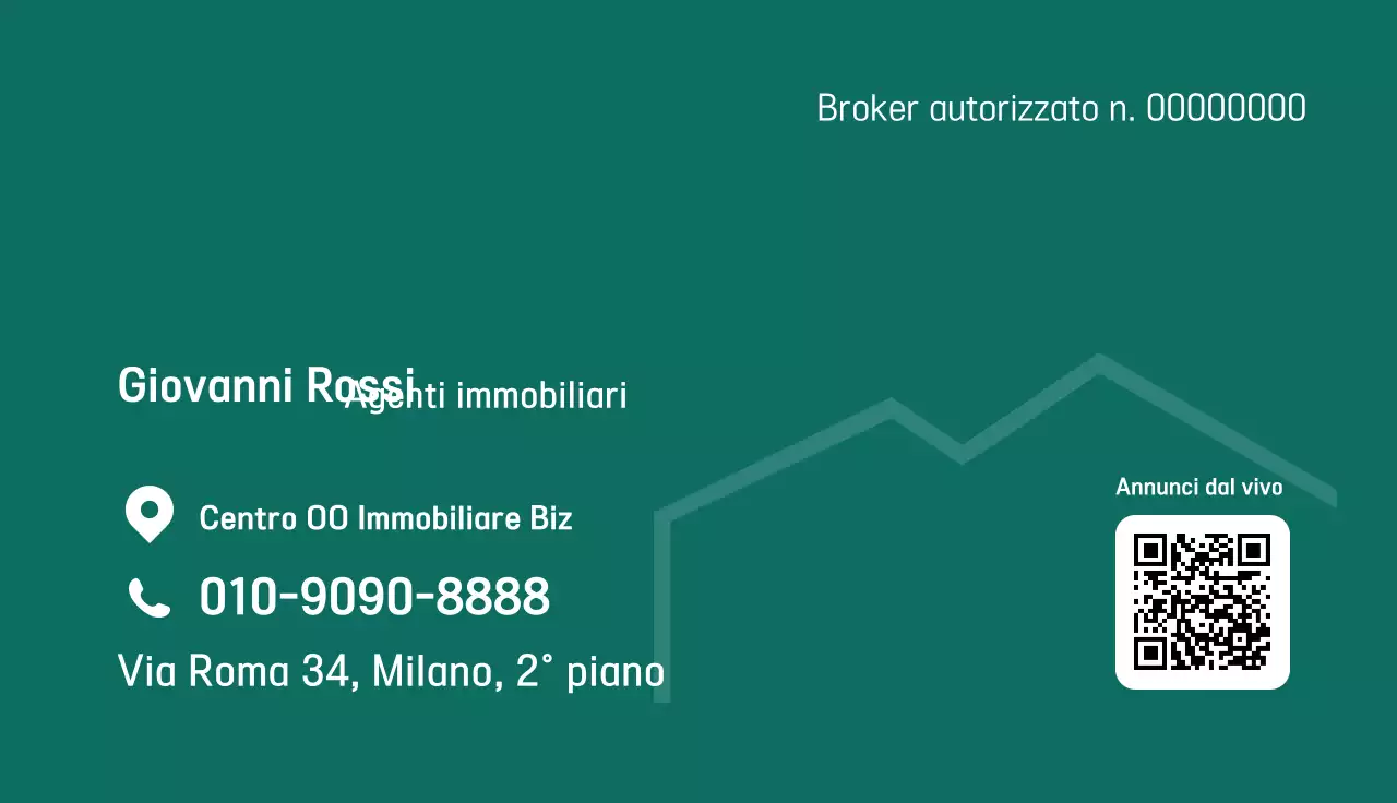 Logo immobiliare semplice alla menta