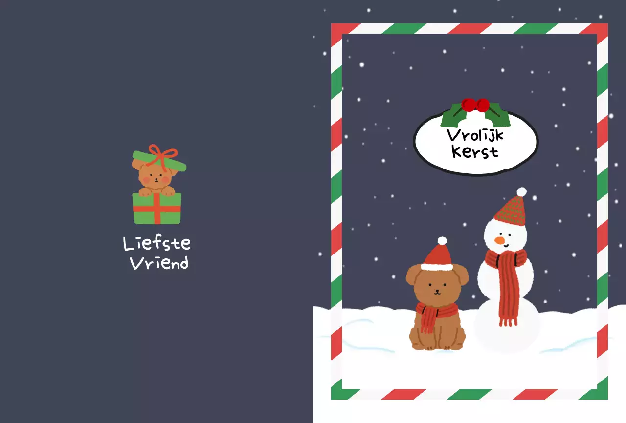 Marineblauwe baby kerstkaart