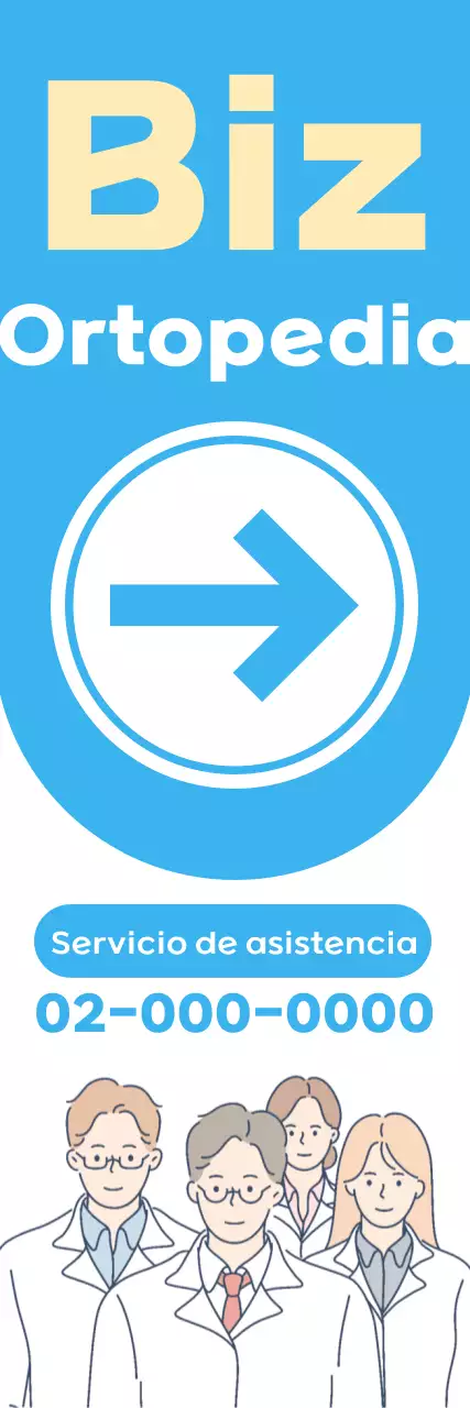 Guía médica sencilla de color azul cielo