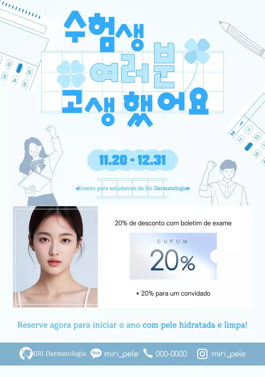 Promoção de Eventos Blue Simple Dermatologia