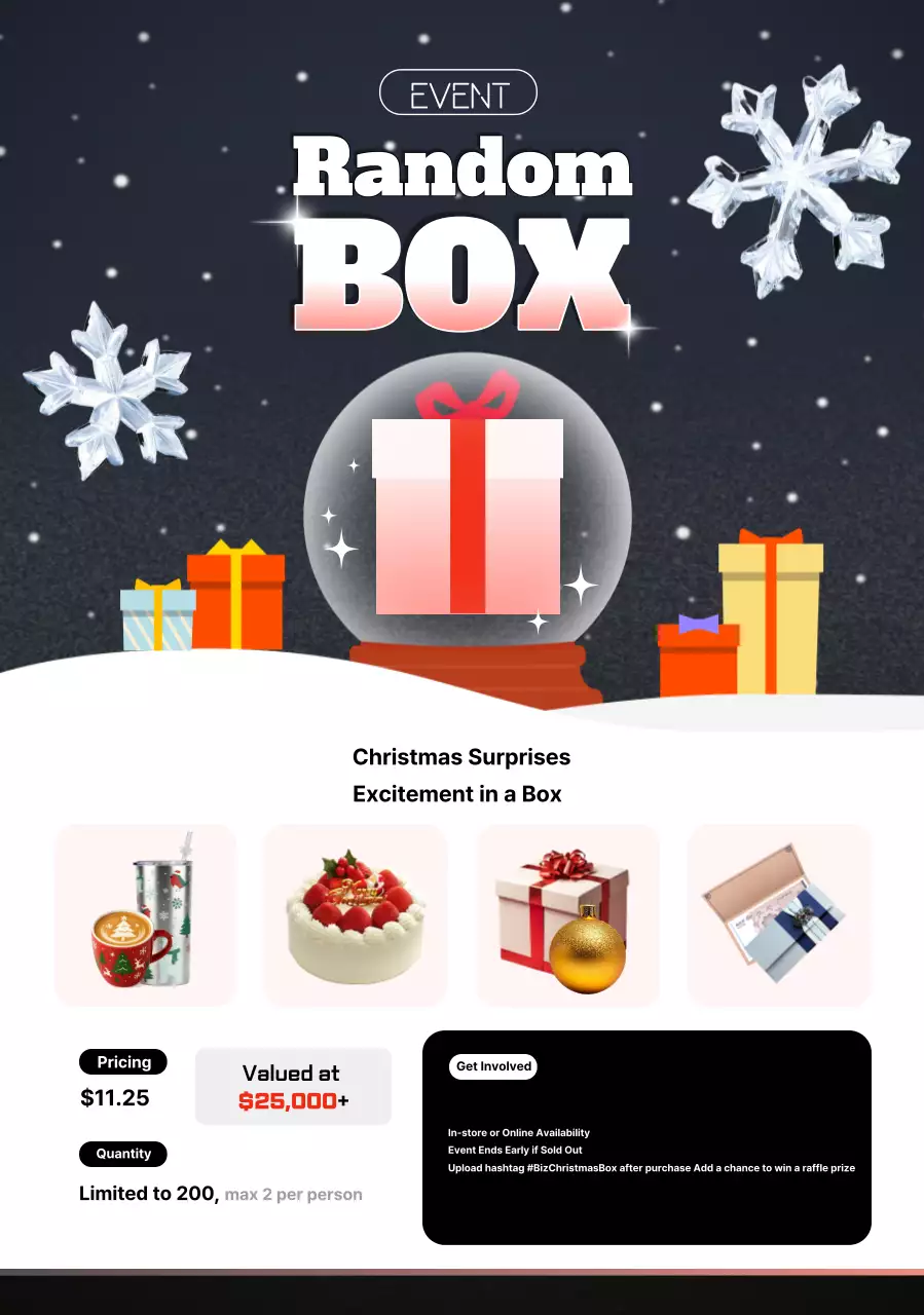 Acara Natal Modern Hitam