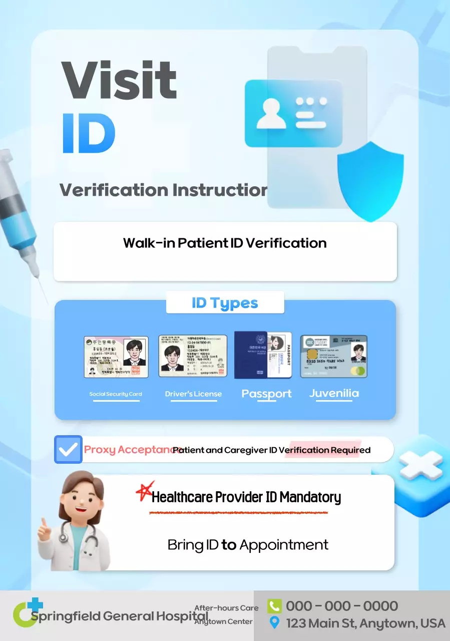 Thông báo ID Y tế Sky Blue Clean