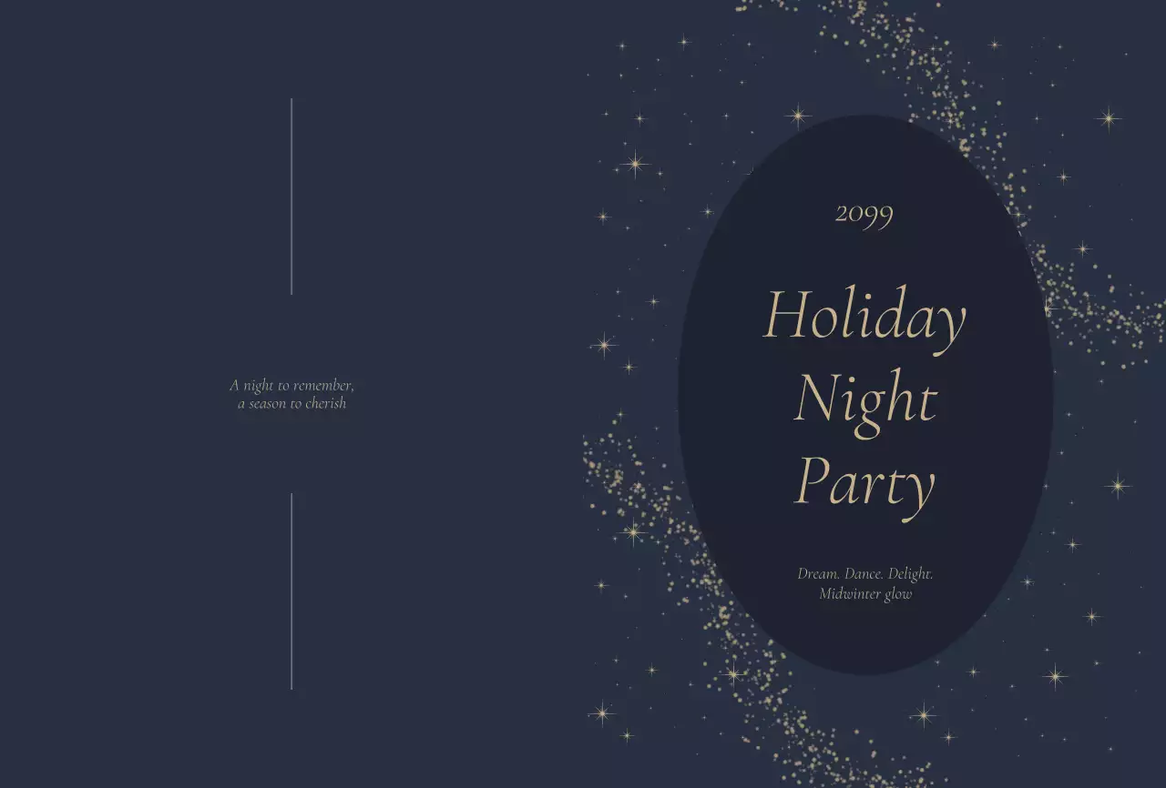 Navy Blue Elegant Party Invitation