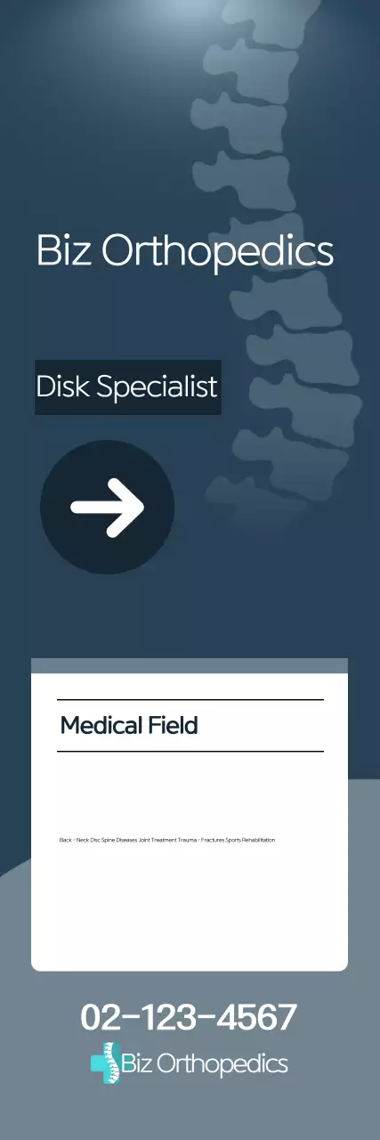 Anúncio médico moderno azul marinho