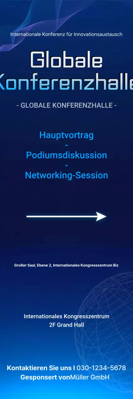 Blue Modern Konferenzführer