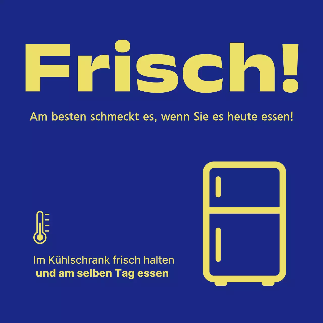 Blue Modern Food Storage Guide