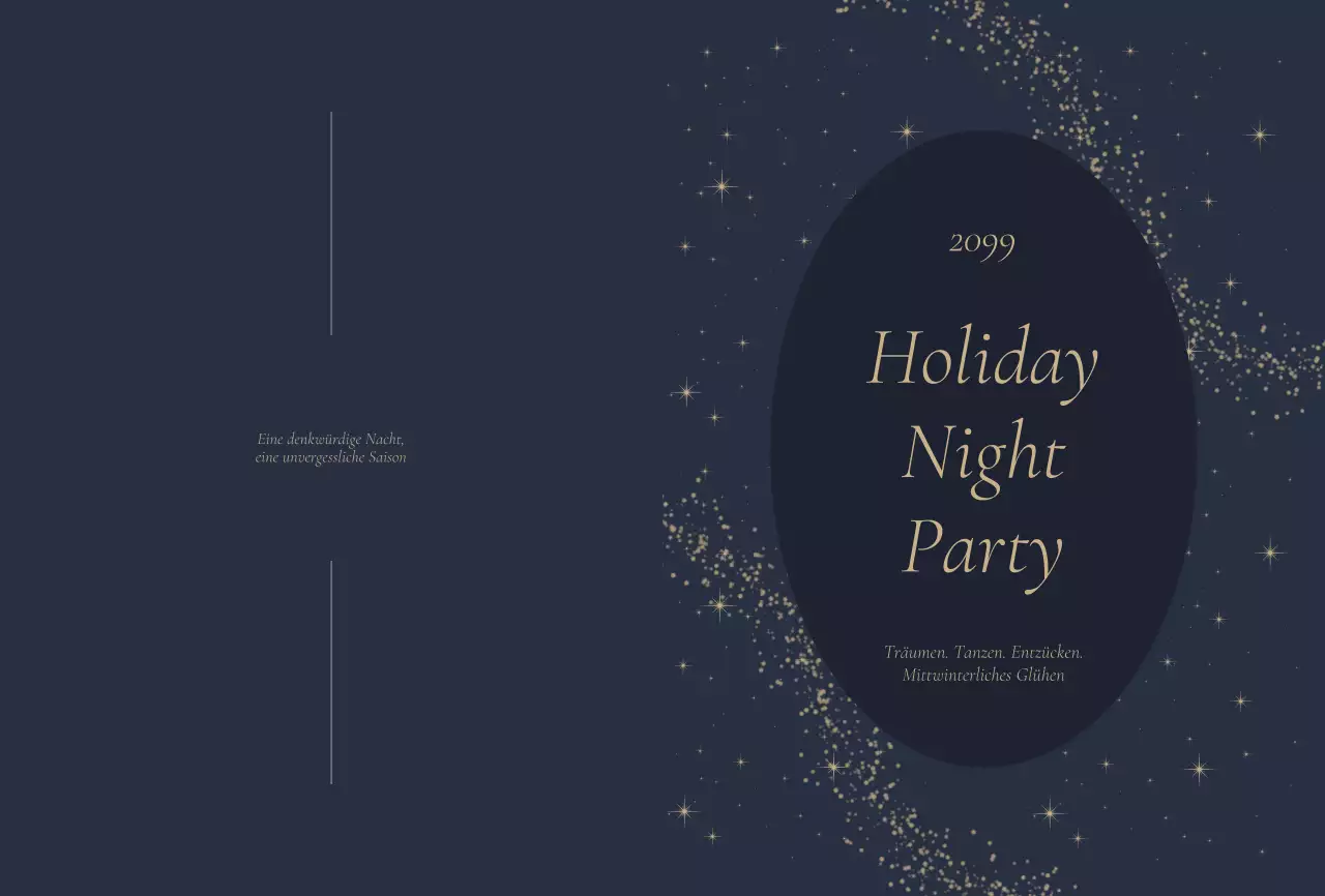 Marineblaue elegante Partyeinladung