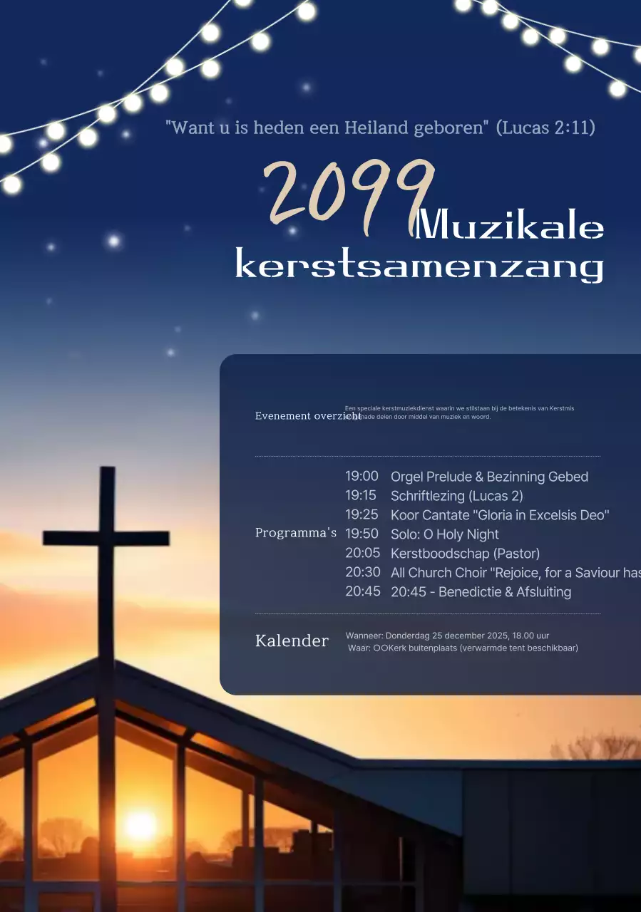 Blauw Eenvoudig Kerstevenement