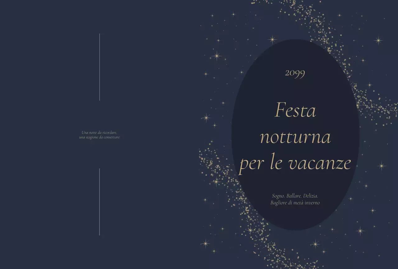 Invito elegante per una festa in blu navy