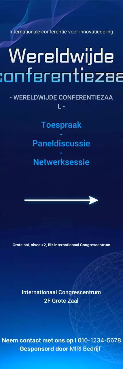 Blauwe moderne conferentiegids