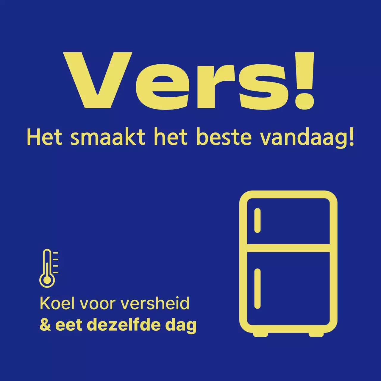 Blauwe moderne voedselopslaggids