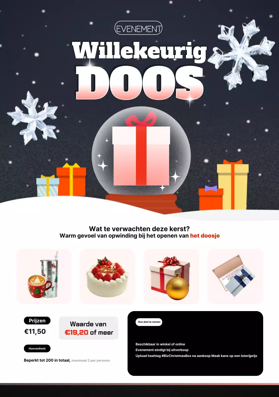 Zwart Modern Kerstevenement