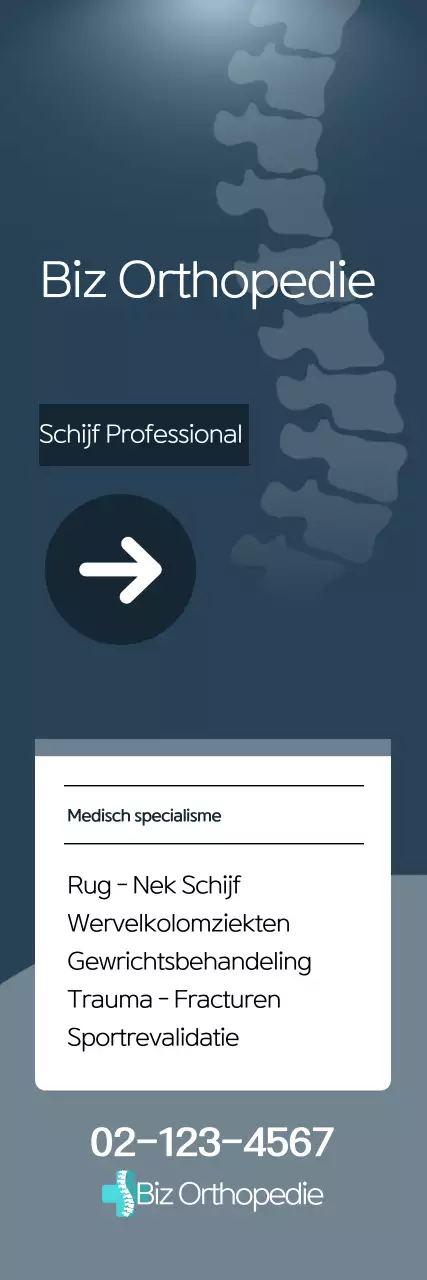 Marineblauwe moderne medische advertentie