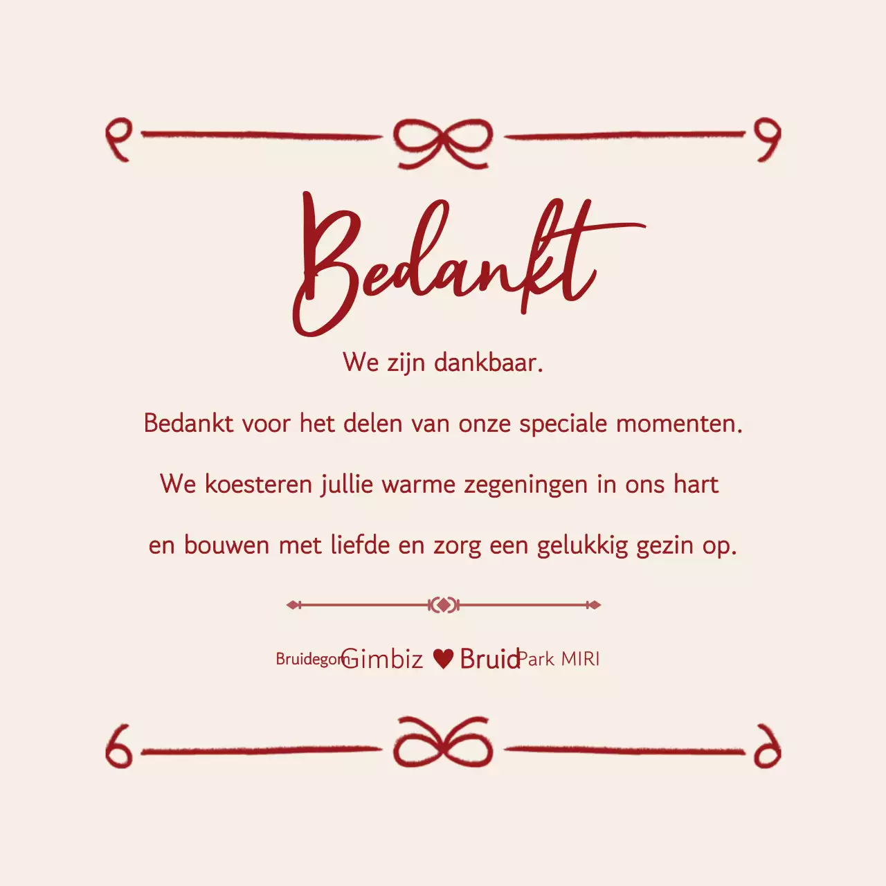 Beige klassieke huwelijksbedankjes