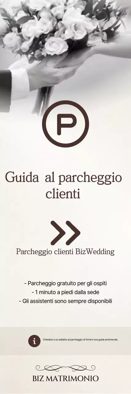 Guida semplice al parcheggio per matrimoni in bianco e nero
