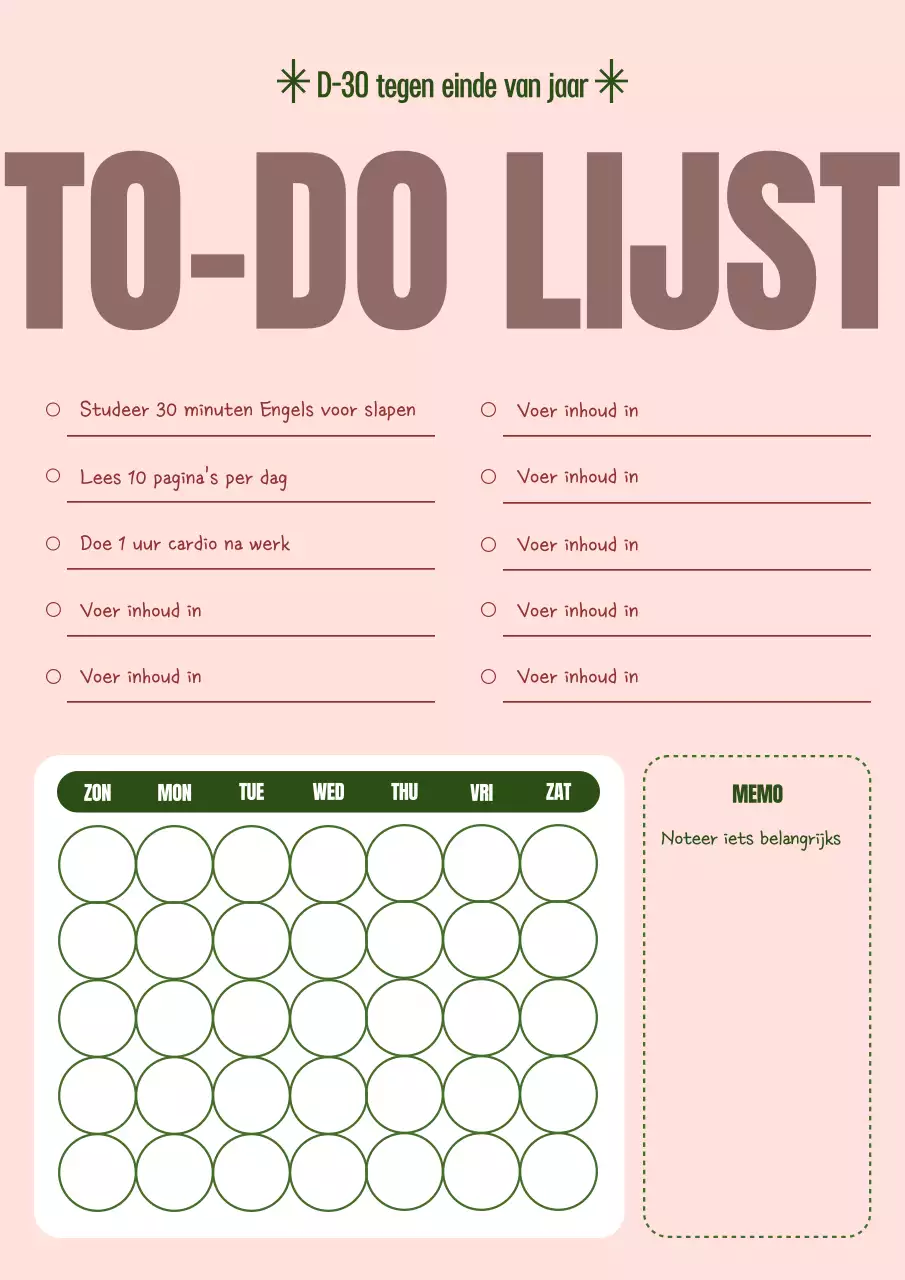 Roze Eenvoudige Schemagids Dagboek