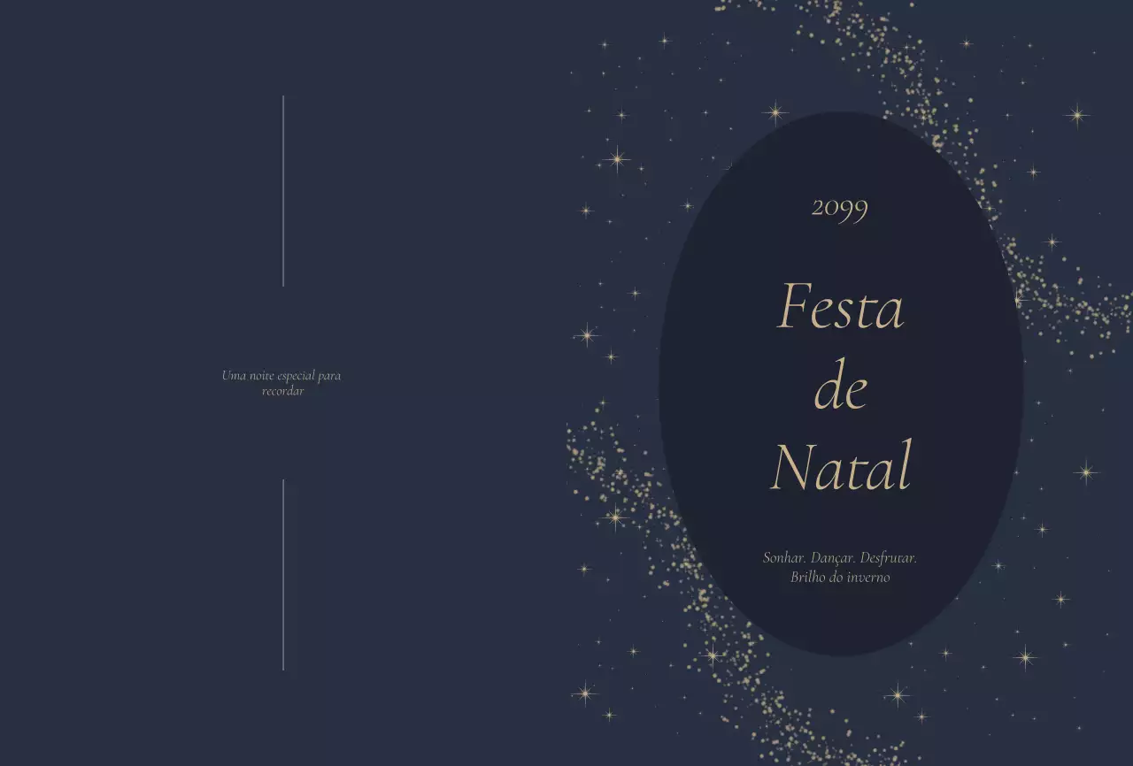 Convite para festa elegante azul marinho