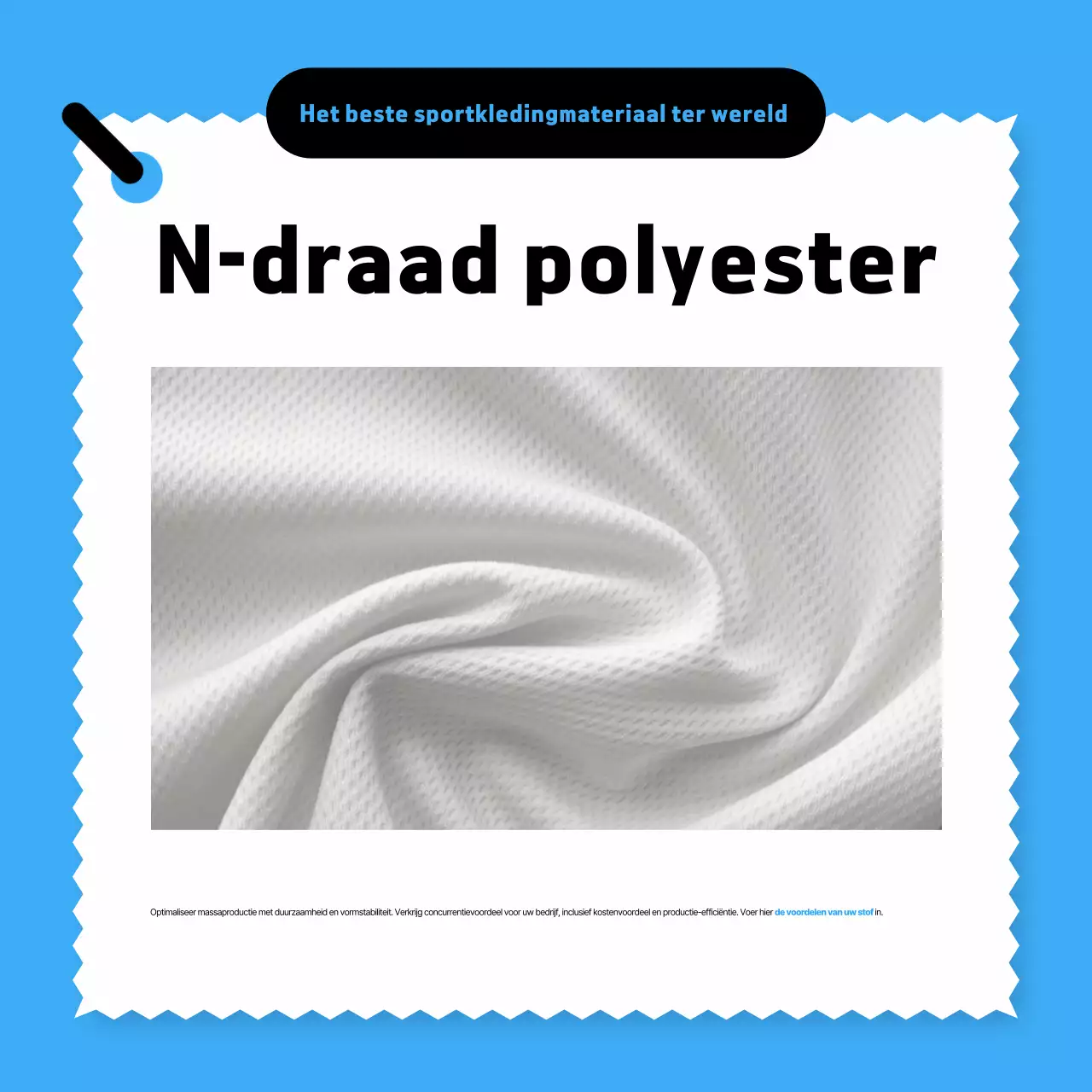 Blauwe moderne stoffen advertentie