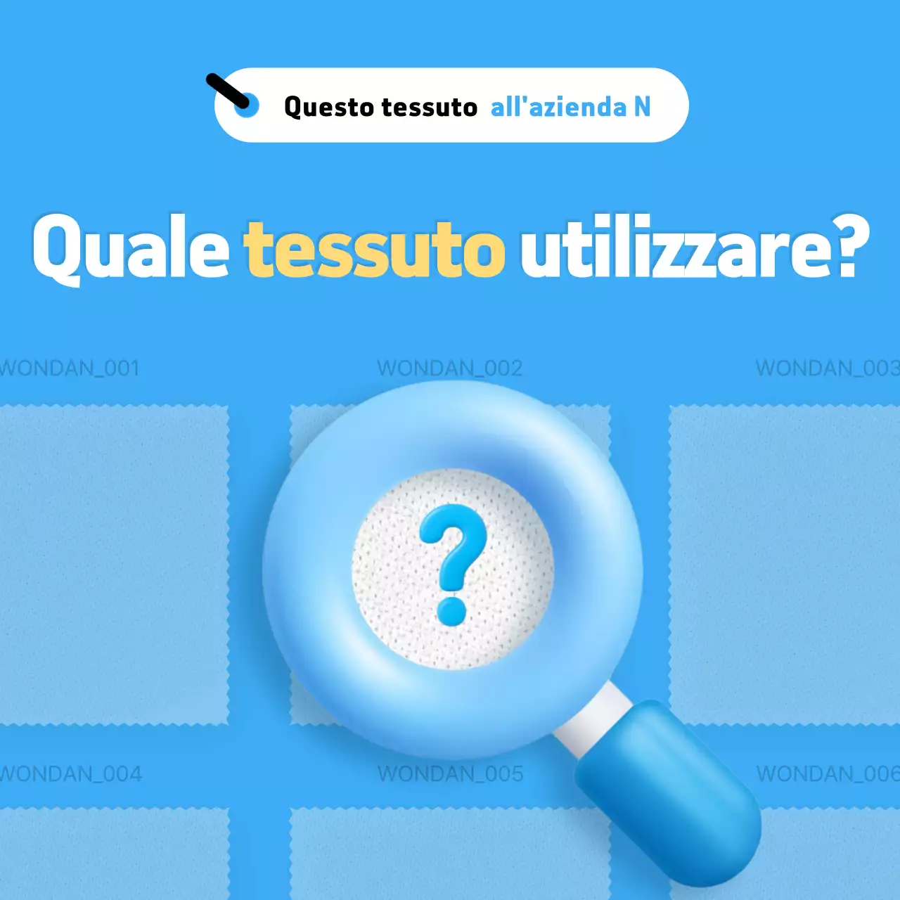 Pubblicità in tessuto moderno blu