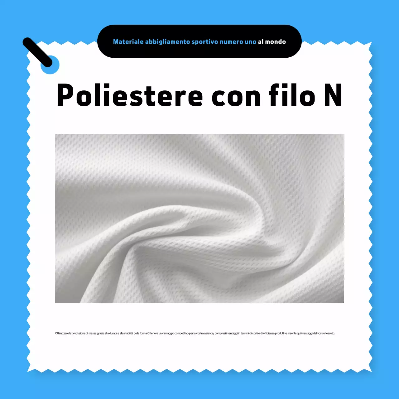 Pubblicità in tessuto moderno blu