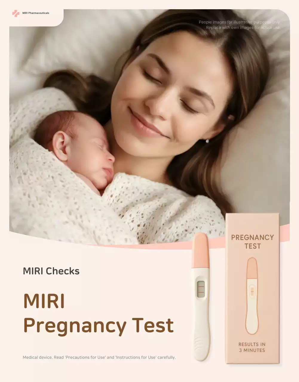 Beige Clean Pregnancy Test Ad
