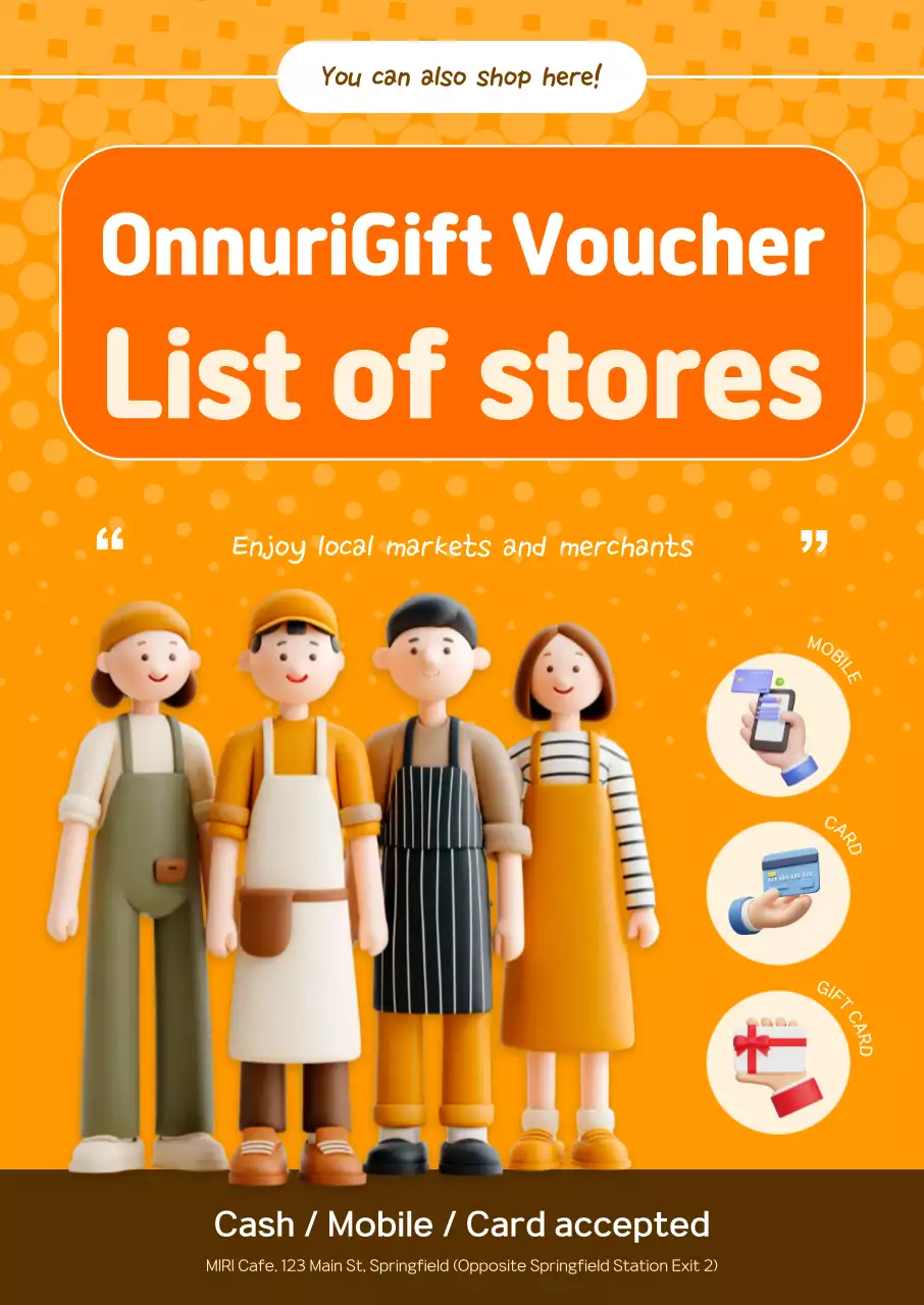 Cẩm nang Chợ truyền thống đơn giản màu cam