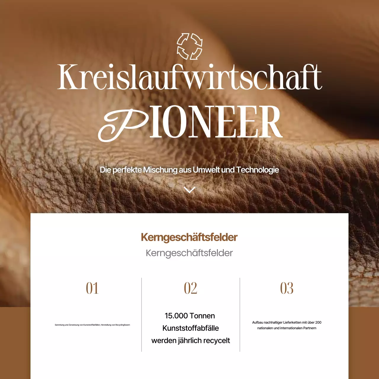 Braune moderne Recycling-Werbung