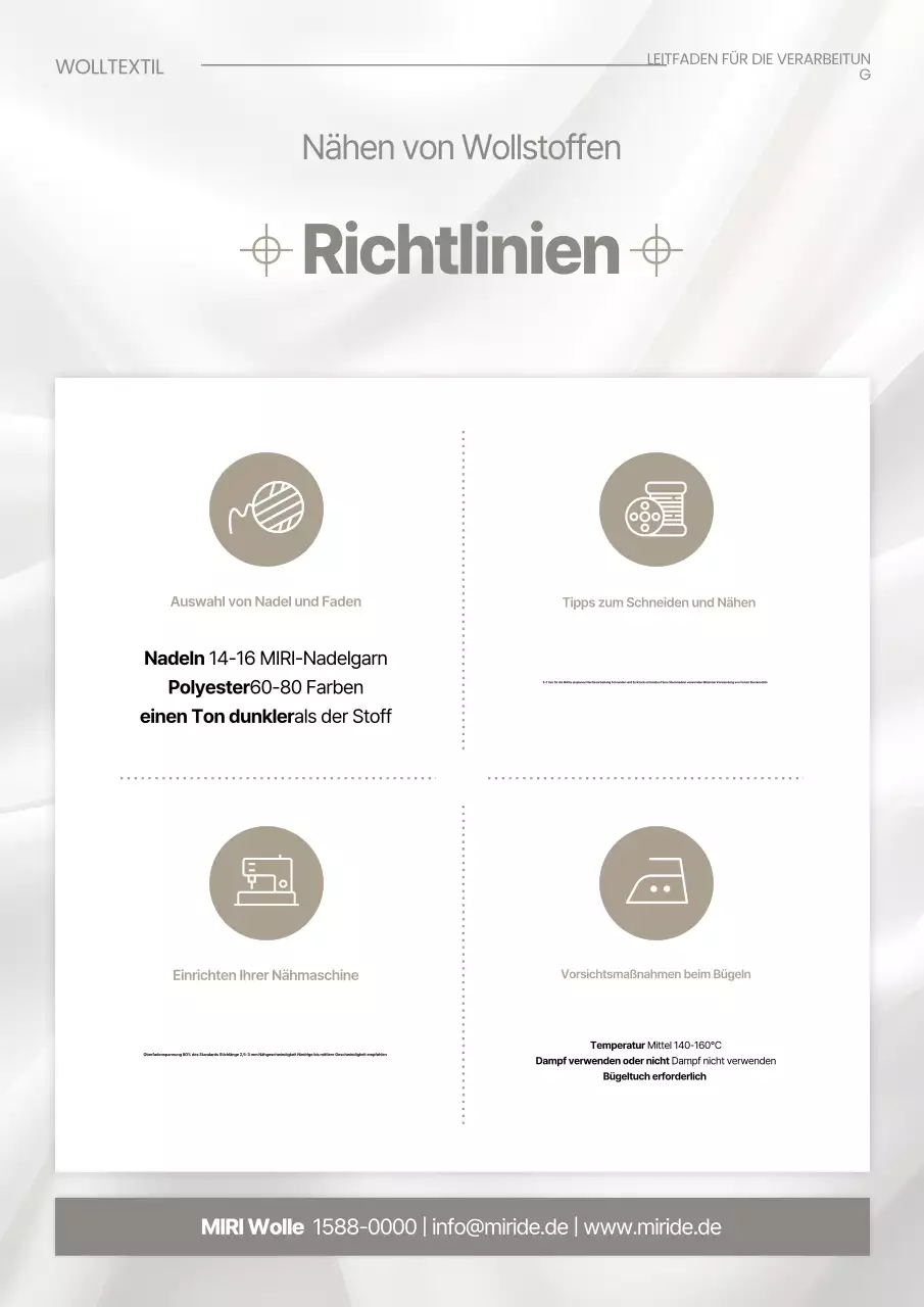 Beige Clean Verarbeitungshinweise