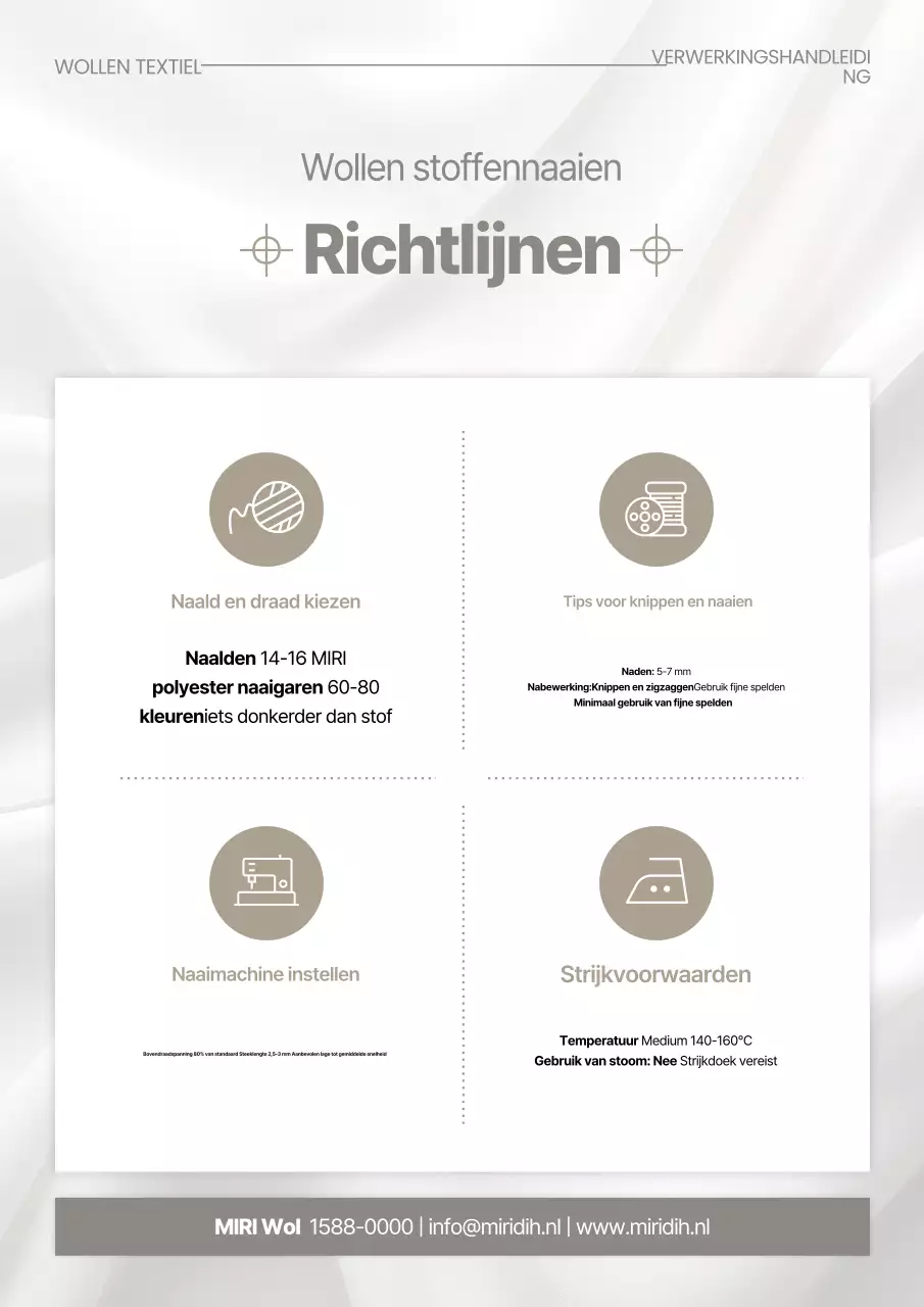 Beige Clean Verwerkingsinstructies