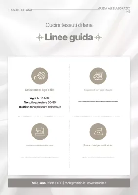 Istruzioni per la lavorazione Beige Clean