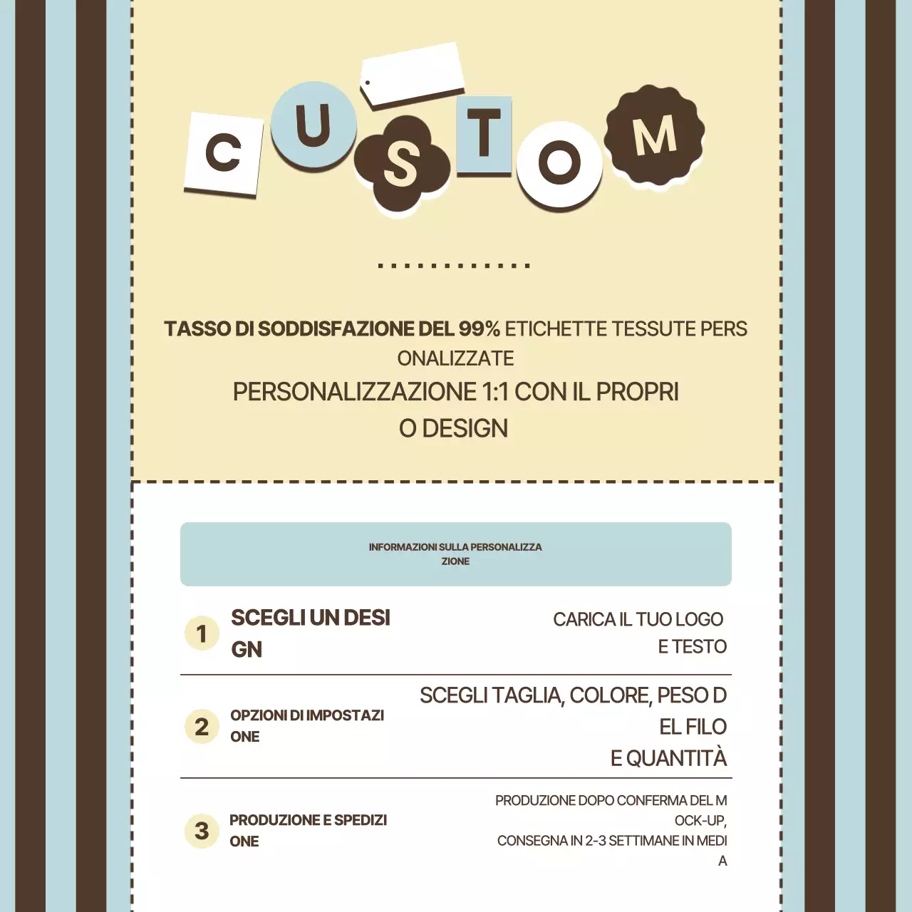 Guida per ordini personalizzati semplici beige