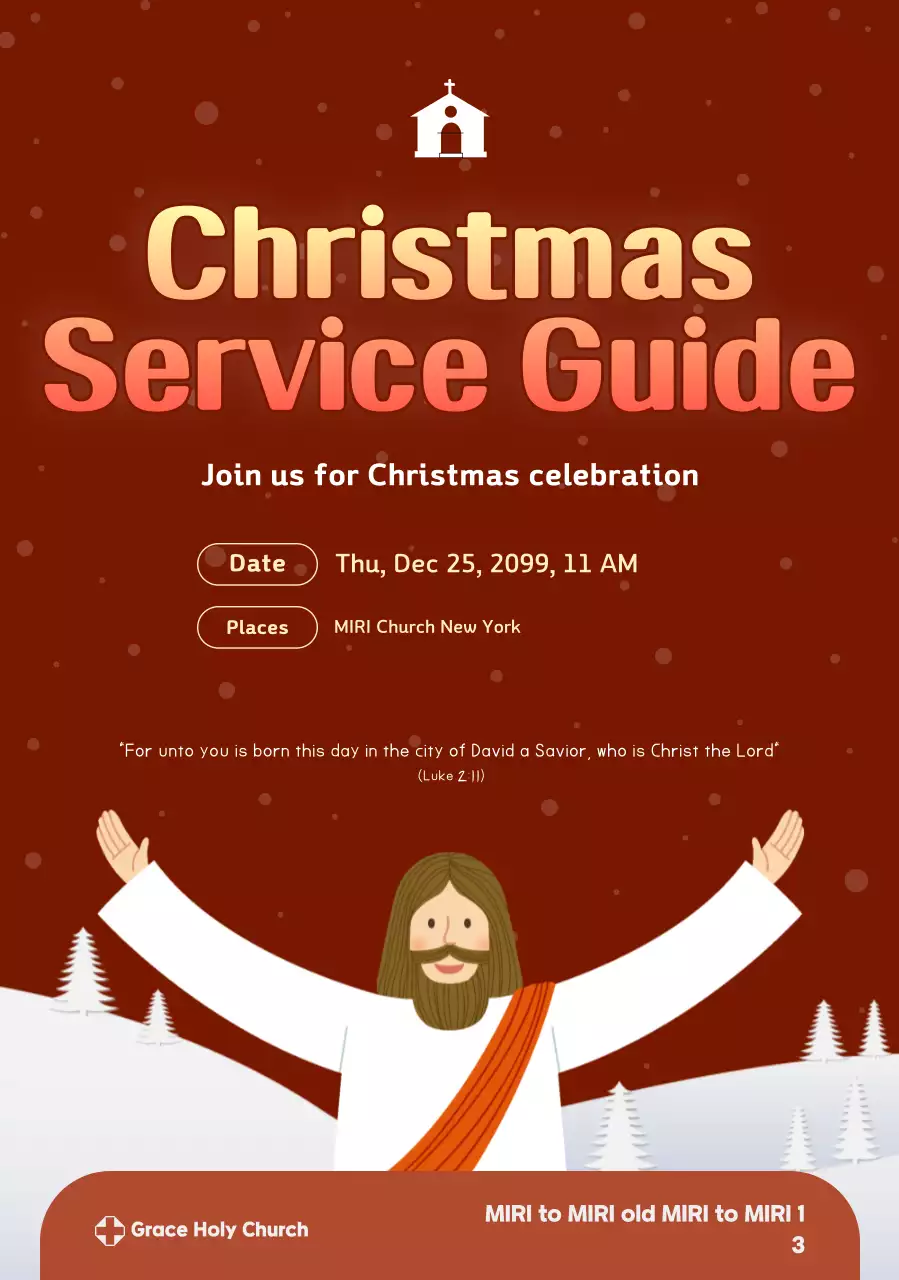 Hướng dẫn dịch vụ Giáng sinh đơn giản màu đỏ