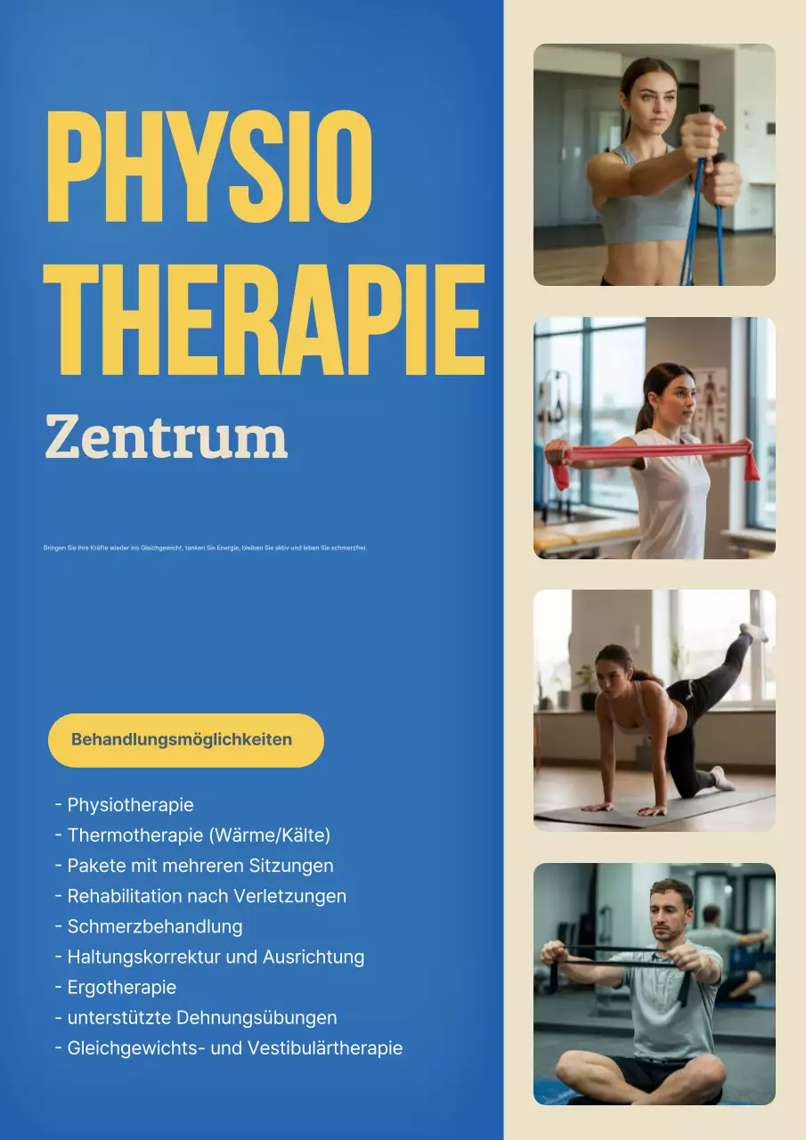 Blue Modern Physiotherapy Promotion