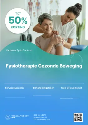 Teal Moderne Fysiotherapie Promotie