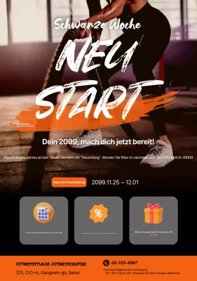 Orange Modern Fitness Event