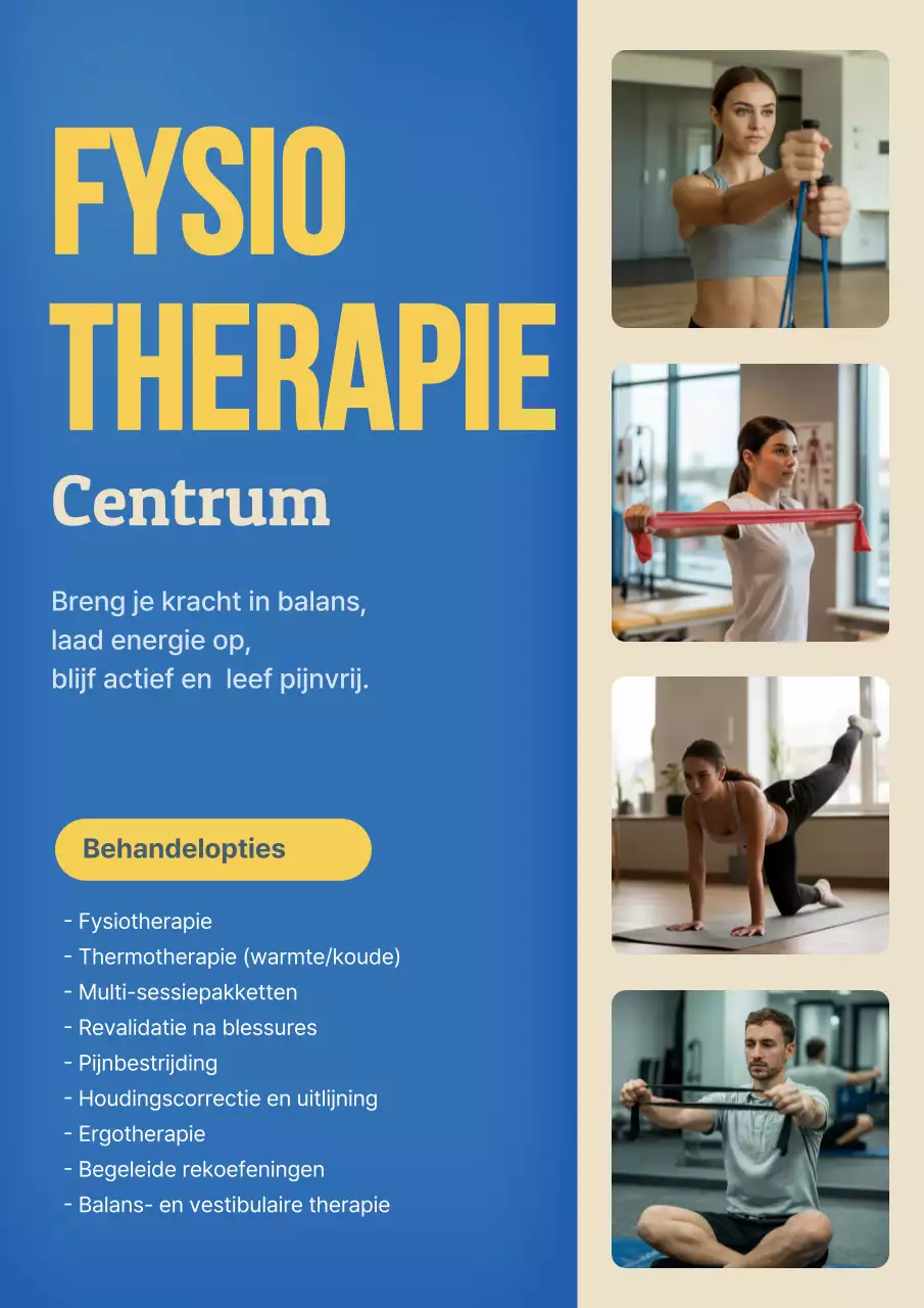 Blauwe Moderne Fysiotherapie Promotie