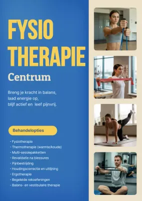 Blauwe Moderne Fysiotherapie Promotie
