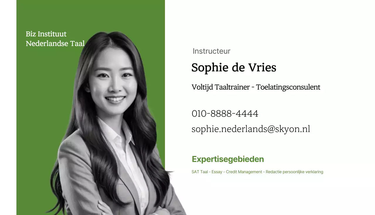 Khaki Simple Education Visitekaartje