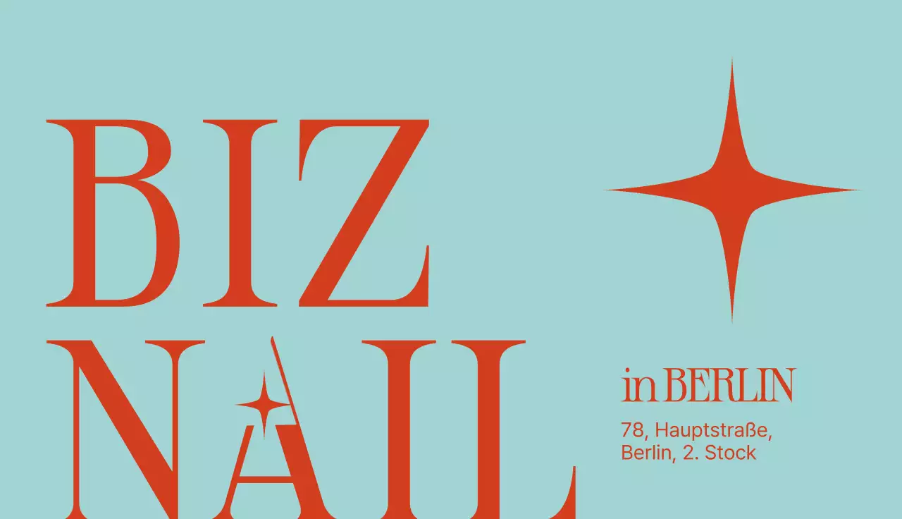 Himmelblaue moderne Nagelstudio-Shop-Promotion