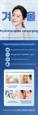 Advertentie voor blauwe, schone huidverzorging
