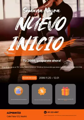 Evento de fitness moderno de Orange