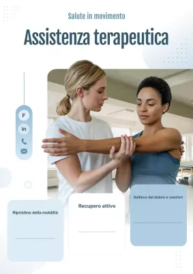 Promozione della terapia fisica moderna blu