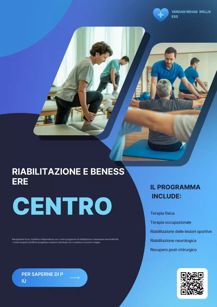 Promozione Benessere Moderno Blu