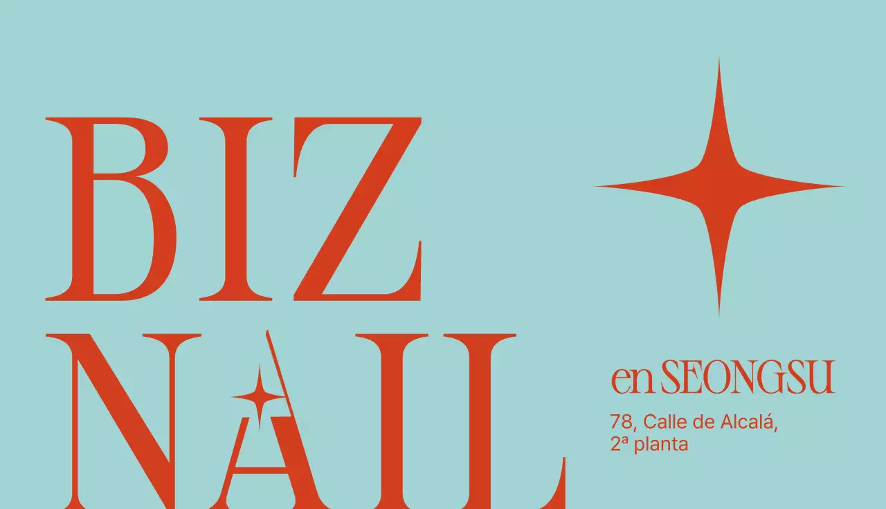 Promoción de salón de uñas moderno azul cielo