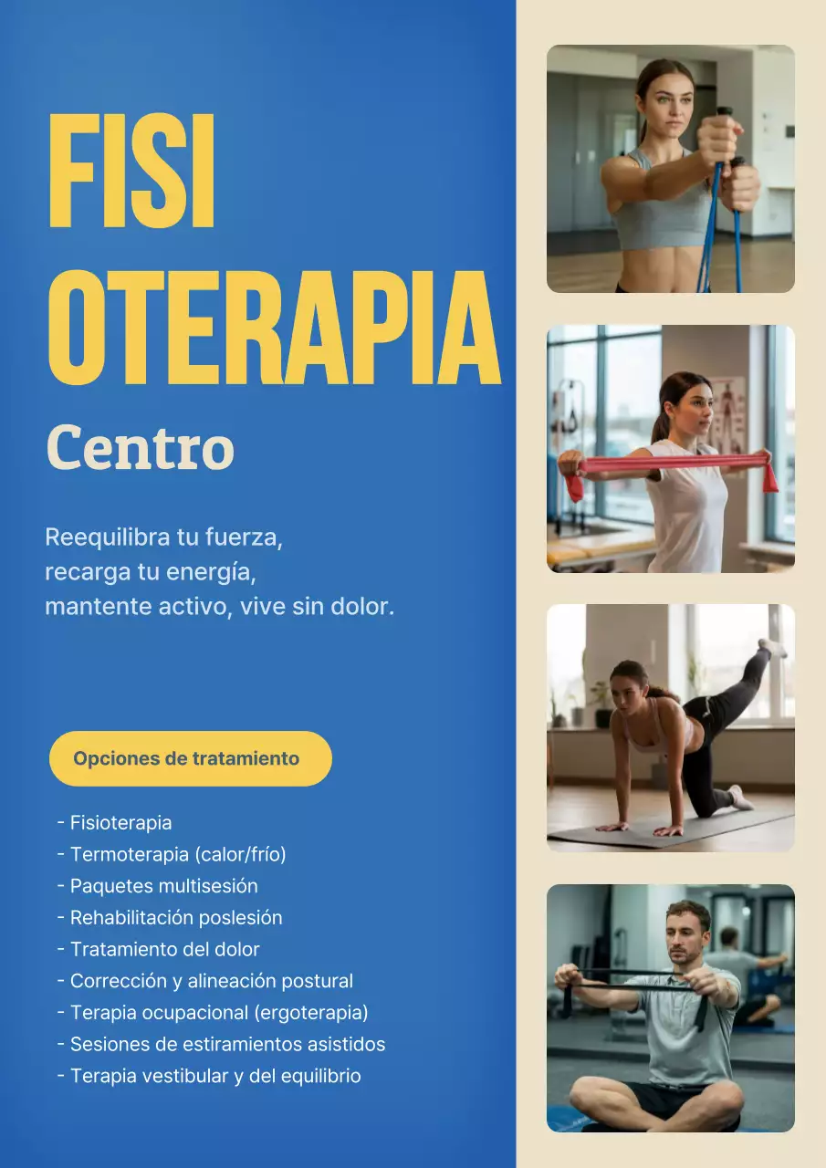 Promoción de Fisioterapia Moderna Azul