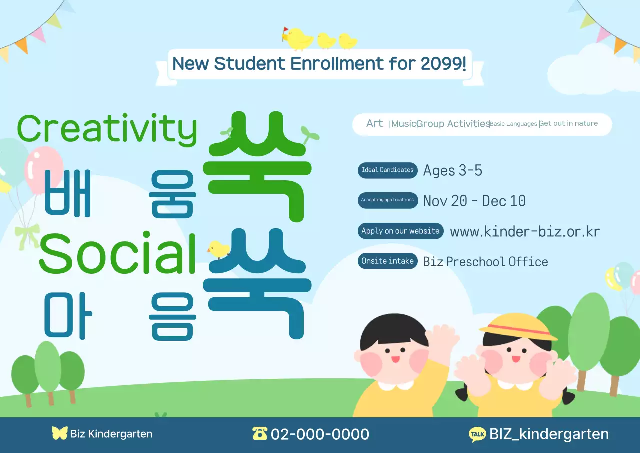 Tuyển sinh mầm non Sky Blue Baby