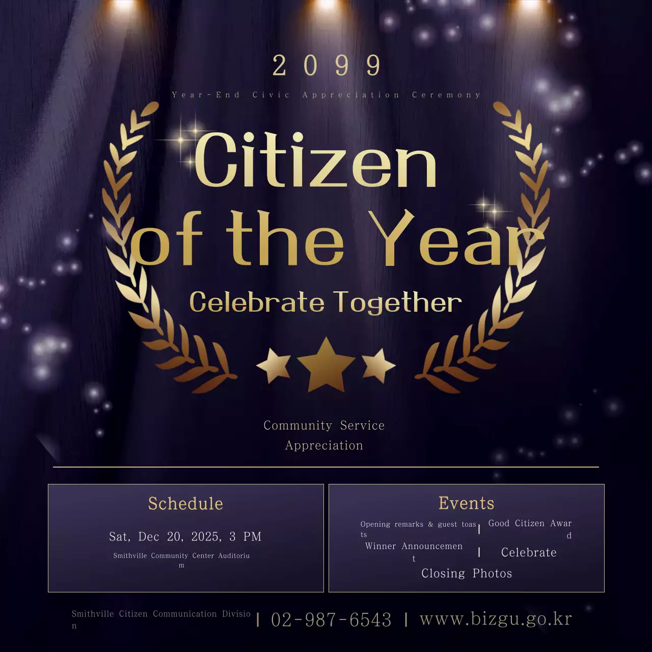 Panduan Acara Rasa Syukur Premium Biru