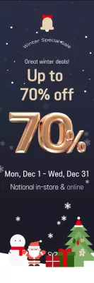 Evento de liquidação de inverno Black Simple